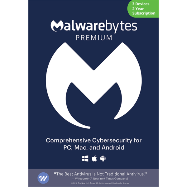 Malwarebytes 4 Premium [3-Device, 2-Year]